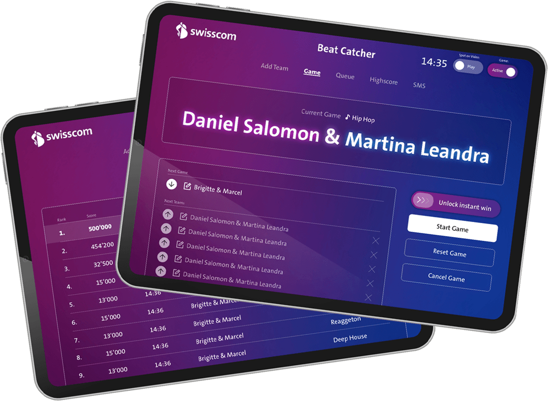 Autarkes System f&uuml;r Registration und Steuerung auf dem iPad mit diversen Komfort-Features f&uuml;r die Promotor:innen