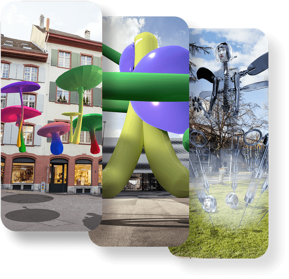 digitale Kunstwerke in Basel in Augmented Reality erleben