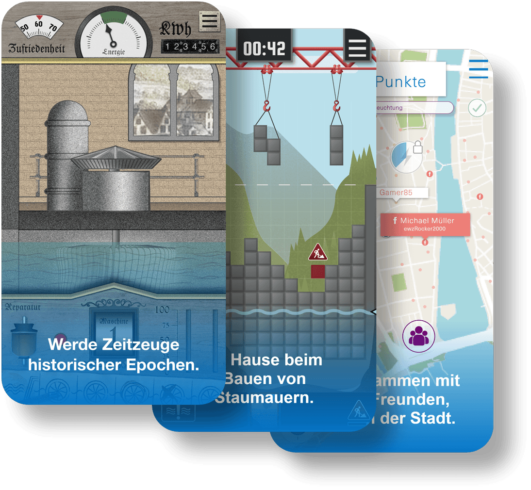 Individuelles Design f&uuml;r jede der sechs Zeitepochen des interaktiven Mobile-Games